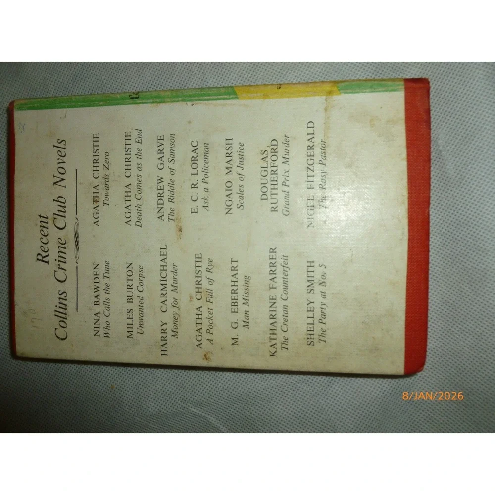 Noose for a Lady Harry Carmichael Collins Crime Club Mystery Hardcover 1958‎ DJ